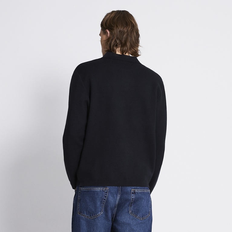 Knitted polo shirt "Ross" Black